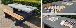 Picknickset DeLuxe Spellentafel Antraciet-beton