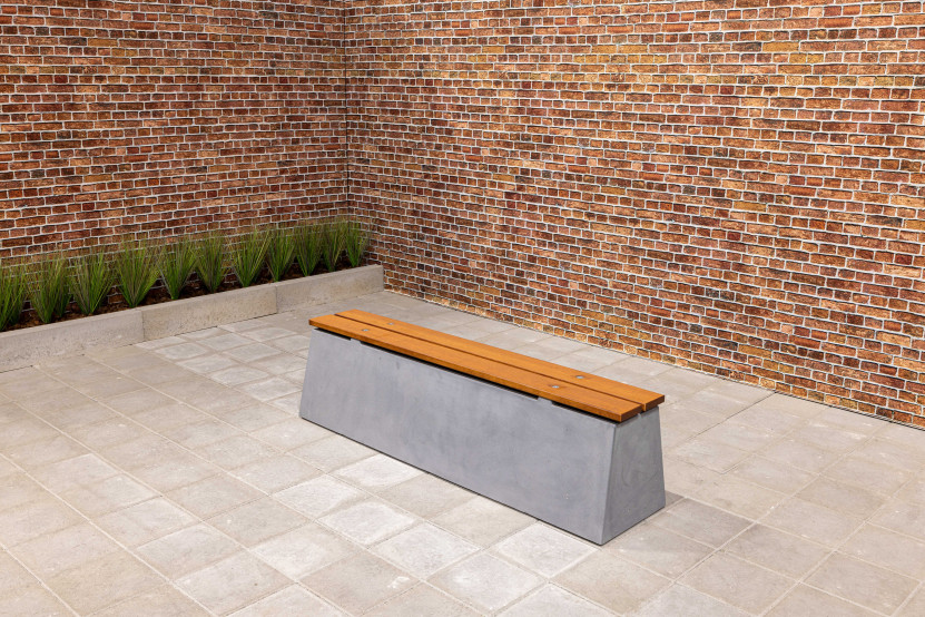 Banc DeLuxe en béton anthracite