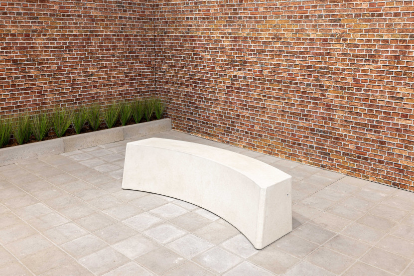 Banc Standard ovale en béton