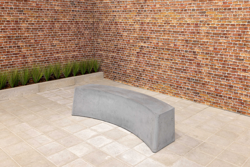 Banc Standard ovale béton anthracite