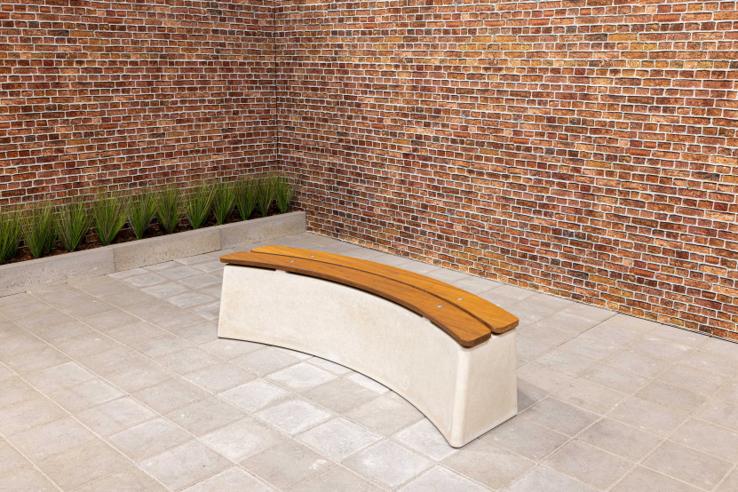 Banc DeLuxe ovale en béton