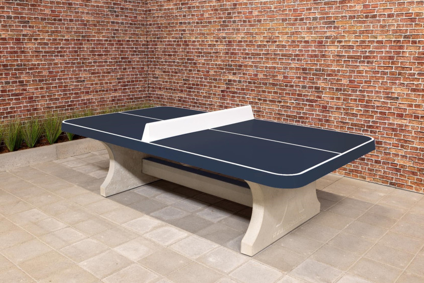 Table de ping-pong anthracite, angles arrondis